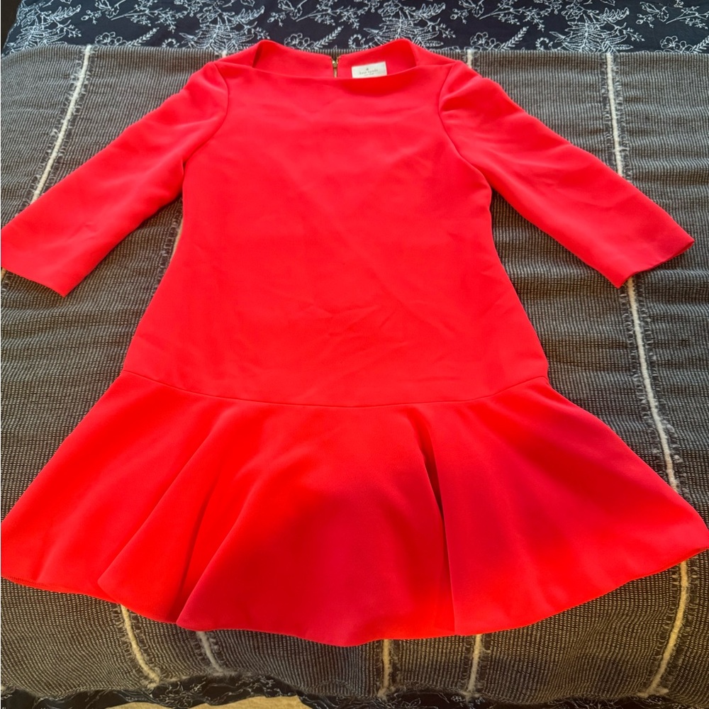 Hot pink fit and flare Dress with Bateau Neckline for Wedding Guest